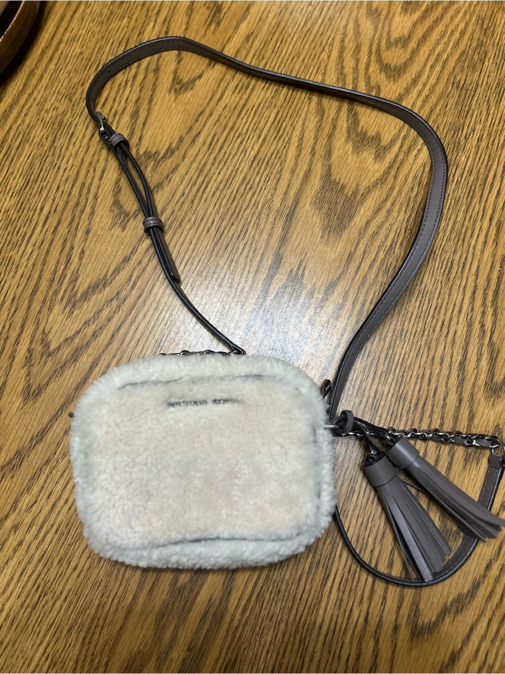Michael Kors Jet Set Travel Small Shearling Crossbody